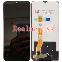 สีดำของแท้6.6นิ้วสำหรับ OPPO Realme C35อะไหล่หน้าจอ LCD และซ่อมส่วน