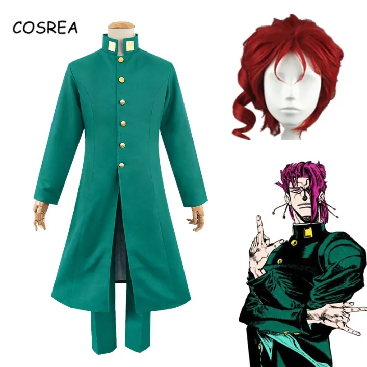 Lao Zhang Fashion Cosplay]Japanese Anime Jojo Jojo 39;s Bizzare Adventure  Cosplay Mens Battle Suit Kakyoin Noriaki Cosplay Battle Suit Wigs Halloween  Clothes | Lazada PH