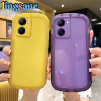 Jingsanc ปลอกใสสำหรับ Realme C33โทรศัพท์กรณีล้างซิลิโคนอ่อนนุ่ม TPU เลนส์ป้องกันลูกอมสีปกหลัง