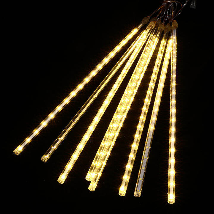 30CM /LED Meteor Shower Christmas Lights 8 Tubes (Warm White) Lazada PH