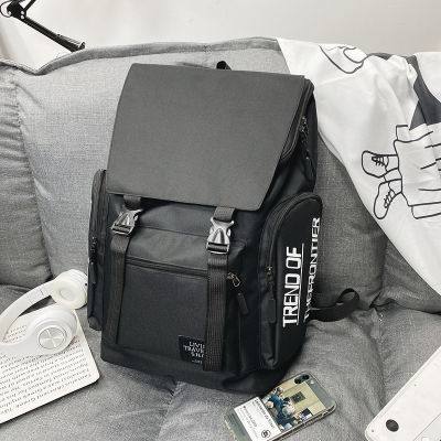 Urban Man Canvas Backpack Mens 15.6 Inch Laptop Backpacks Large Capacity School Backpack for Teenagers Unisex Simple Travel Bag
