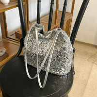 Large Capacity Sequin Bag Womens Fashion Shoulder Bag Commuter Internet Celebrity Same Tote Summer Tote Bag