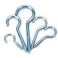 XHLXH Quality Self-Tapping Open Heavy Duty Galvanized Question Mark Hooks Screws Sheep Eye Hook Eye Bolt