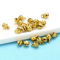 Gold Silver color Jingle Bells Charms Metal findings Pendants Christmas Jewelry design DIY Craft Accessories Wholesale Beads