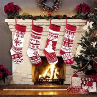 Christmas Decorations Christmas Socks Gift Bag Knitting Socks Large Christmas Socks Gift Bag Pendant