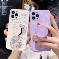 ☜▼♦ เคส Compatible For IPhone 11 PRO MAX 6 7 6S 8 Plus 12 mini 12 pro max X XR Se 2020 6SPlus 7Plus 6Plus 8Plus XS max Matte Color Winnie the Pooh TPU Case Shockproof Back Cover with holder