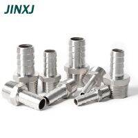 ▲ Hose Barb Connector 304 Stainless Steel 1/8 1/4 3/8 1/2 BSP Male Thread Pipe Fitting Barb Hose Pagoda Coupling Tail Connector