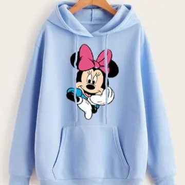 Disney Ladies Mickey Mouse Fashion Hoodie Mickey and Minnie Mouse