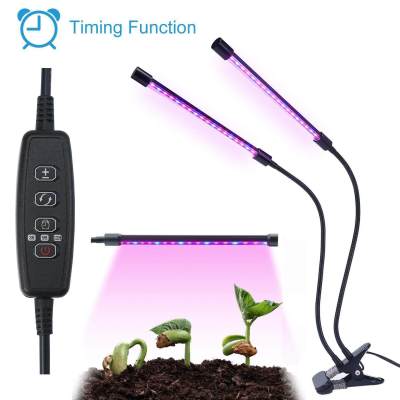 ฟังก์ชั่นหัว Dual Grow Light, 36 LEDs หลอดไฟปลูกต้นไม้แอลอีดี, 360 ° ยืดหยุ่น 3/6/12 H Timer, ในร่มพืชเรือนกระจกไฮโดรโปนิกส์สวน Universal