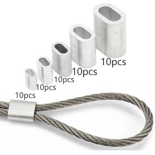 50pcs Aluminum wire rope sleeve set ~~~ 1mm 2mm 3mm 4mm 5mm | Lazada PH