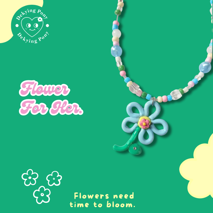 สร้อยดินปั้น-สร้อยดอกไม้-สร้อยคอ-สร้อยลูกปัด-flower-for-her-made-to-order