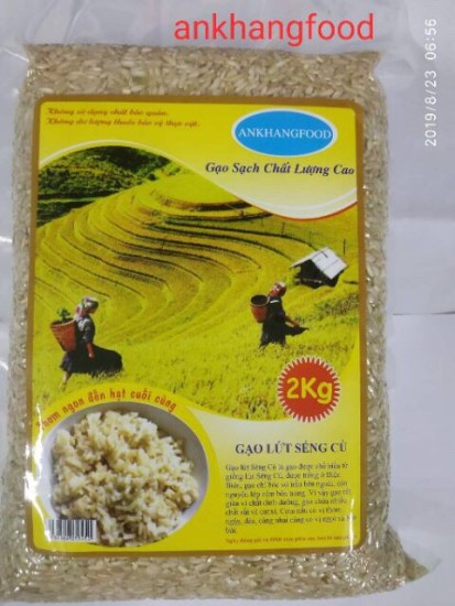 Gạo lứt trắng séng cù điện biên 2kg ankhangfood - ảnh sản phẩm 1