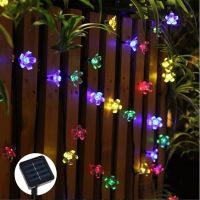 Flower String Lights Solar Power Garden Lights 50LEDs Garland Lamps Wedding Party Garden Christmas Outdoor Decoration