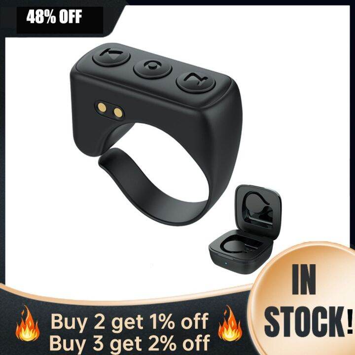 Wireless Bluetooth Ring Remote Control Phone Selfie Video Controller