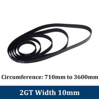 GT2 10mm Closed Loop Rubber Timing Belt 710 752 760 800 900 976 1000 1250 1500 2000 3000 3230 3600mm 2GT 3D Printer Parts 1pcs Collars