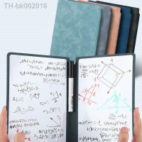 ℗✥◘ A5 Reusable Whiteboard Notebook Leather Memo Free Whiteboard Pen Erasing Cloth Weekly Planner Portable Stylish Office Notebooks