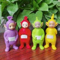 4 Buah Lucu Kawaii Teletuies Pvc โมเดล Boneka ตุ๊กตาขยับแขนขาได้ Kartun Silikon Vinil Boneka Figurine ตกแต่ง Mainan Chidlren6