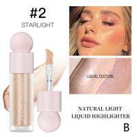 ปากกาคอนทัวร์ใบหน้าเงามีขน Highlighter Cair บรอนเซอร์ผงกากเพชรทำให้แต่งหน้าตามธรรมชาติกระจ่างใส L9V5