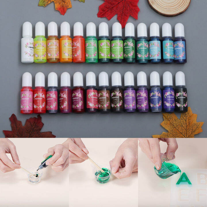 26 colors 10ml epoxy resin pigment liquid epoxy uv resin coloring dye