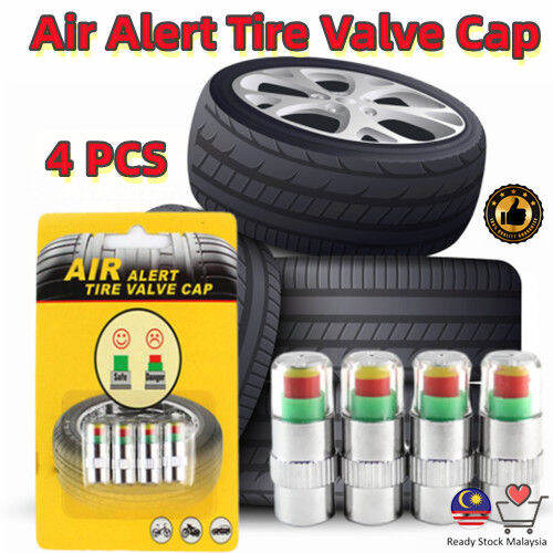 Car Air Alert Tire Valve Cap Gauge Tyre Pressure Monitor Indicator ...