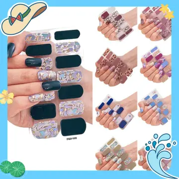 14 Tips Nail Stickers Full Cover Nails Wraps DIY Nail Art Decal 3D Manicure  Foil Self-adhesive Waterproof Gel Nail Stickers ??? - AliExpress