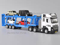 โมเดลรถบรรทุก รถแทรกเตอร์ และรถพ่วงจําลอง ขนาดเล็ก สเกล 1:50 Tractor and Car Transporter Semi-Trailer With 4 cars พร้อมรถพ่วง 4 คัน