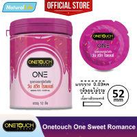 Onetouch ONE Sweet Romance ถุงยางอนามัย วันทัช วัน สวีท โรแมนซ์ ผิวเรียบ บาง 0.03 ขนาด 52 มม. 1 กระปุก (บรรจุ 12 ชิ้น)