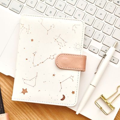 Starry Star Moon PU Leather Notebook Hardcover Paper Journal Diary Planner Notepad Starry Sky Conslation Series Daily Work St