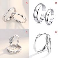 1 Pair Creative Designer Jewelry Luxury Stainless Steel Rings For Women Trending Korean Fashion Rings Accessories Couple Rings