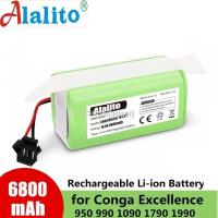 4S1P 14.4V 6800mAh Li-ion Battery for Conga Excellence 990 1090 Ecovacs Deebot N79S N79 DN622 Eufy Robovac 11 11S 12 35C X500 （สต็อกสำเร็จรูป） agapi