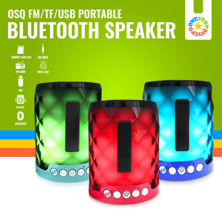 OSQ Super Bass LED Bluetooth Speaker Music Lamp Lazada PH
