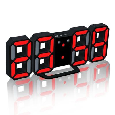 【Worth-Buy】 นาฬิกาปลุกตั้งโต๊ะ3d Led แบบเลื่อนนาฬิกาดิจิตอลสำหรับนาฬิกาแขวนผนังตั้งโต๊ะแสดงเวลากลางคืนได้นาน24/12ชั่วโมงมี8สีการตกแต่งบ้าน