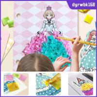 DYRWBK168 กระดาษสำหรับตกแต่ง ของเล่นศิลปะโผล่ DIY ผ้าฝ้ายมุก ปริศนาตัวต่อปริศนา หนังสือภาพวาดทำด้วยมือสำหรับเด็ก แฟนตาซีแอลอีดี ของเล่นเพื่อการศึกษา3D เด็กๆเด็กๆ