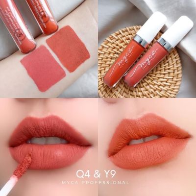 SET GLOSS MYCAแพคคู่ เนื้อแมท์ ไม่ติดแมท์ เนื้อบางเบา