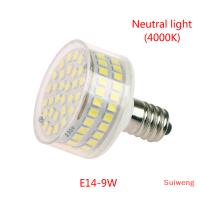 Suiweng ไฟแชนเดอเลียหลอดไฟ LED เปลวไฟไม่กระพริบ SMD2835ขนาด9W,ไฟแชนเดอเลียร์เปลวไฟไม่กระพริบ E14หลอดไฟ LED