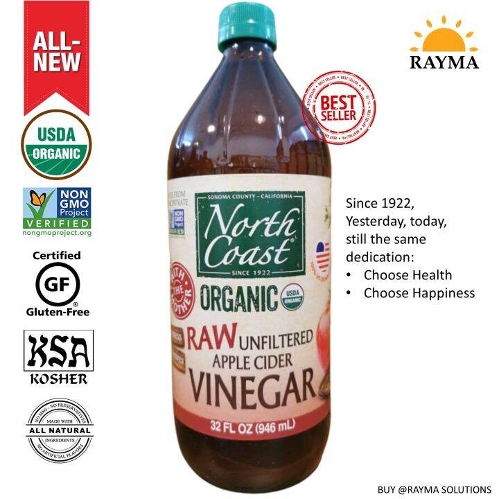 [NEW STOCK] NORTH COAST Organic RawUnfiltered Apple Cider Vinegar