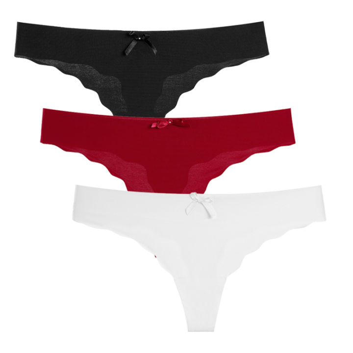 Underwear Women's Ice Silk Seamless G-String Briefs Panties Sexy