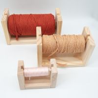 【CC】 Spools Reels Organizer Rotatable Thread for Sewing Twine Wood Crafts Tools Wire Spool Accessories