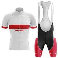 【Hot Sale】embellishembellish2022 NationalMens Cycling Jersey Set Poland FlagHi Q RoadShirts Cycling ClothingBicycle Bib Shorts