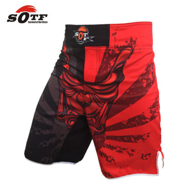 SOTF MMA men shorts boxing pants are red black white muay thai boxing shorts kickboxing shorts pretorian boxeo muay thai mma