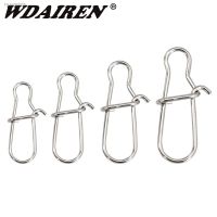 ❅▽﹍ 50pcs/Lot Stainless SteelFishing Lures Connector Swivels Interlock Pin Snap 4 -12 Rolling Swivel For Fishhook Accessories