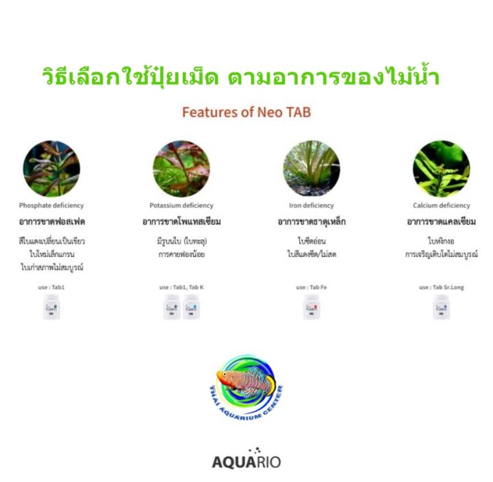 aquario-neo-plants-tab-ปุ๋ยเม็ด-ปุ๋ยฝัง-ธาตุอาหารสำหรับการเจริญเติบโตของไม้น้ำ-ผลิตจากประเทศเกาหลี
