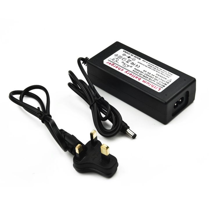 อะแดปเตอร์แบตเตอรี่ไฟฟ้า-balancing-scooter-plug-cord-29-4v-lithium-black