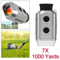 ZZOOI 1000 Yards Digital Optic Telescope Pocket Golf 7x Range Finder Rangefinder Golf Scope Measure Distance Meter Measurement Tool