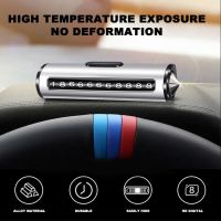 Car Temporary Parking Card Universal Phone Number Plate Alloy Park Stop Card With Glass Breaker Car styling Auto Accessories