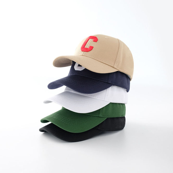 ฤดูใบไม้ผลิฤดูร้อนใหม่จดหมาย-c-เบสบอลสำหรับเด็กหมวกสีทึบหมวกสแนปแบคเด็กเด็กสบายๆฮิปฮอป-peaked-หมวก