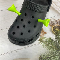 Antanciepp อุปกรณ์ตกแต่งรองเท้าการ์ตูนเชร็คหูสำหรับ Crocs เครื่องราง DIY อุปกรณ์ตกแต่งรองเท้าของขวัญสำหรับงานเลี้ยงเด็ก