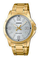 Casio Standard นาฬิกาข้อมือผู้ชาย สายสแตนเลส รุ่น MTP-V004G,MTP-V004G-7B2,MTP-V004G-7B2UDF ( CMG ) - สีทอง