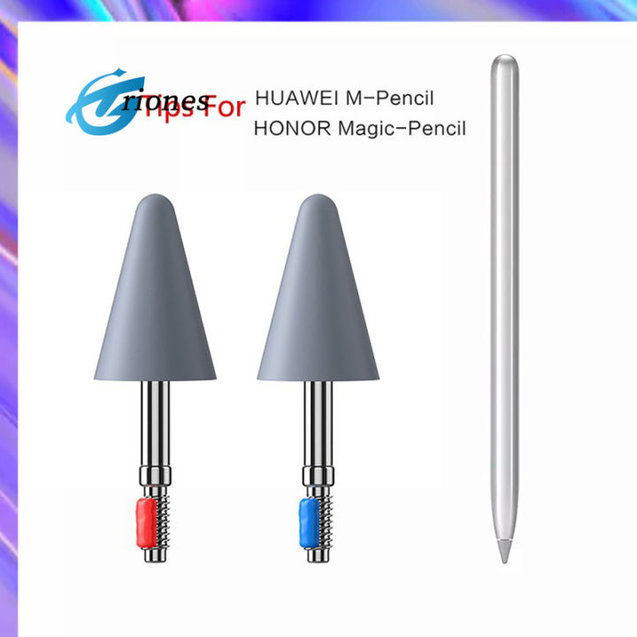 4ชิ้นปากกาสไตลัสสำรองความไวสูงปลายกันแรงเสียดทานสไตลัสแท็บเล็ตรีฟิลโทนเนอร์พาวเดอร์สำหรับดินสอเมจิกดินสอ-huawei-m