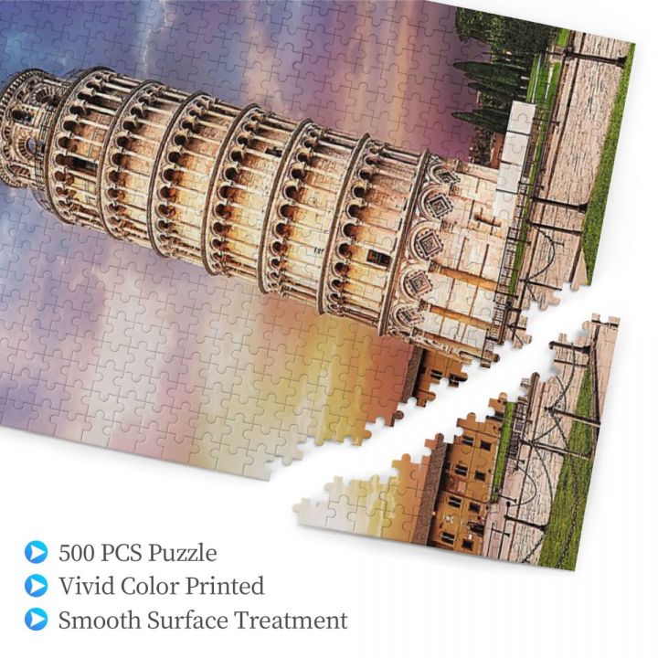 turm-von-pisa-wooden-jigsaw-puzzle-500-pieces-educational-toy-painting-art-decor-decompression-toys-500pcs